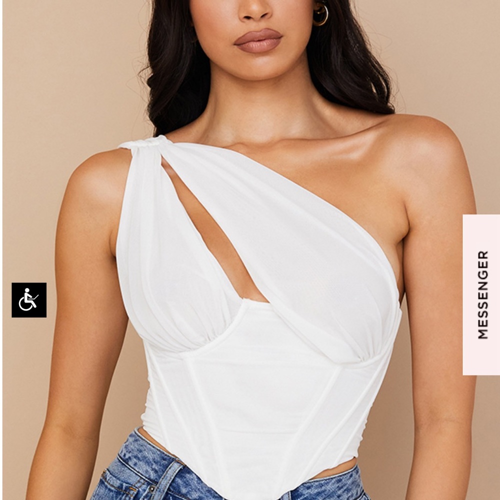 House of CB Jemima Mesh corset top